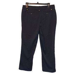 Lady Hagen Black Dress Pants Office Trouser Crops Ankle Stretchy Size 8